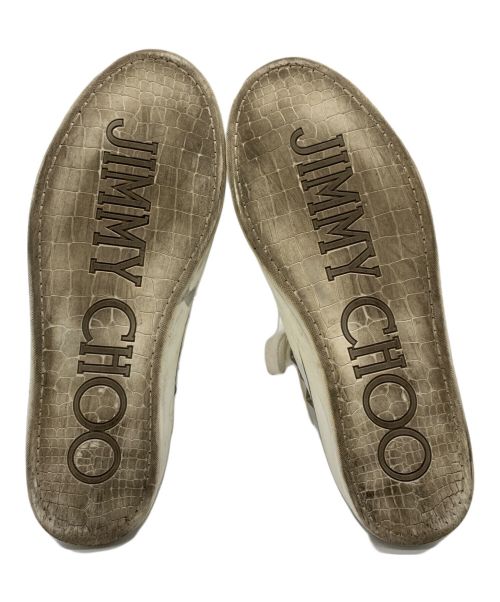JIMMY CHOO（ジミーチュウ）JIMMY CHOO (ジミーチュウ) JIMMY CHOO（ジミーチュウ）　ハイカットスニーカー ホワイト サイズ:26cmの古着・服飾アイテム