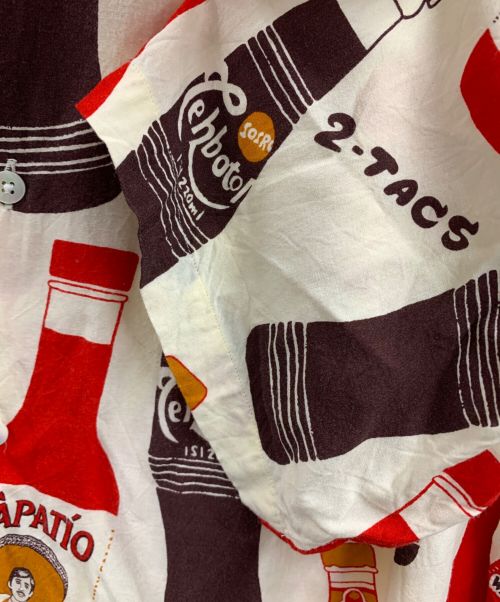 BROWN by 2-tacs（ブラウンバイツータックス）BROWN by 2-tacs (ブラウンバイツータックス) BROWN by 2-tacs（ブラウンバイツータックス）アロハシャツ レッド×ブラウン サイズ:XLの古着・服飾アイテム