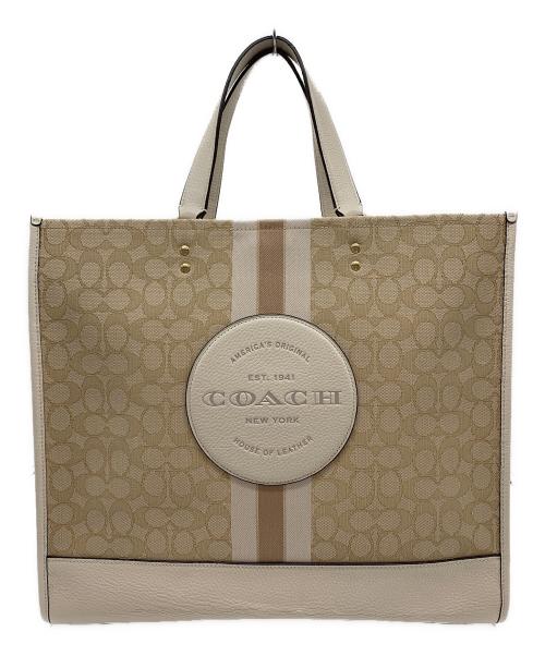 COACH（コーチ）COACH (コーチ) COACH　2WAYバッグ ベージュ×アイボリーの古着・服飾アイテム