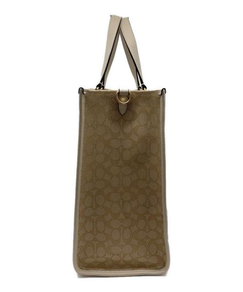 COACH（コーチ）COACH (コーチ) COACH　2WAYバッグ ベージュ×アイボリーの古着・服飾アイテム