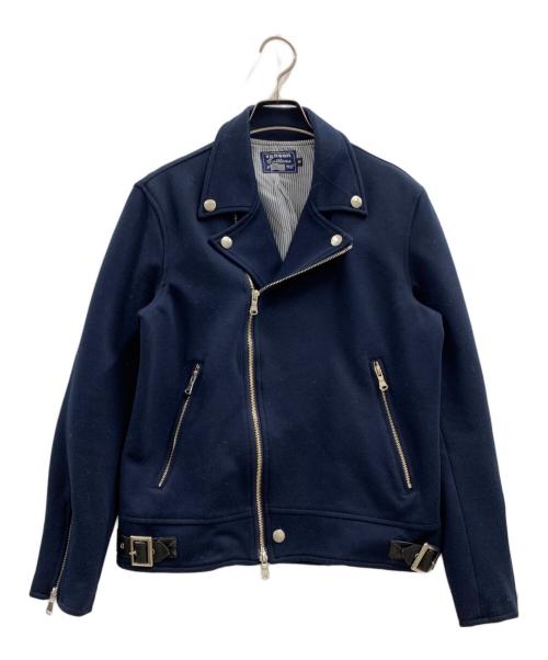 VANSON（バンソン）VANSON (バンソン) VANSON　コットンダブルライダースジャケット ネイビー サイズ:Mの古着・服飾アイテム