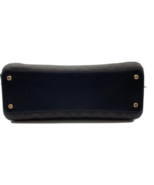 COACH（コーチ）COACH (コーチ) COACH　2WAYショルダーバッグ ダークブラウン×ブラックの古着・服飾アイテム