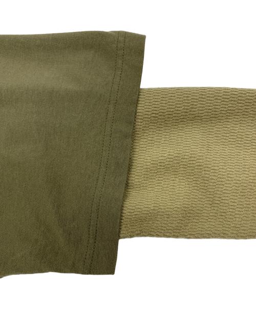 myne（マイン）MYNE (マイン) MYNE　ドッキングプリントTシャツ グリーン サイズ:Lの古着・服飾アイテム