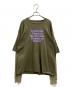 MYNE（マイン）の古着「MYNE　ドッキングプリントTシャツ」｜グリーン