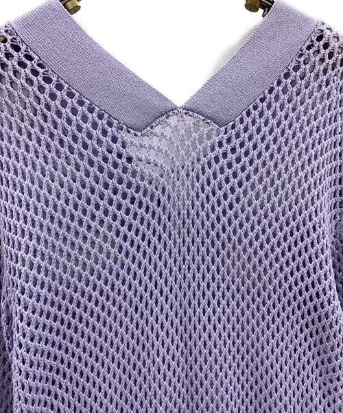 Ameri（アメリ）AMERI (アメリ) AMERI　MESH LONG KNIT ラベンダー サイズ:FREEの古着・服飾アイテム