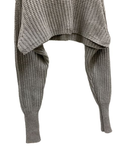 solamonat poche（ソラモナ ポッシェ）SOLAMONAT POCHE (ソラモナ ポッシェ) SOLAMONAT POCHE　ショート丈ニット グレー サイズ:FREEの古着・服飾アイテム