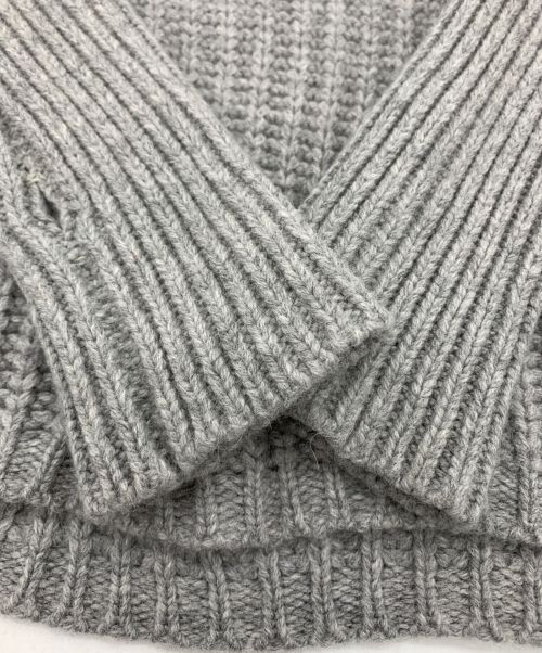 solamonat poche（ソラモナ ポッシェ）SOLAMONAT POCHE (ソラモナ ポッシェ) SOLAMONAT POCHE　ショート丈ニット グレー サイズ:FREEの古着・服飾アイテム