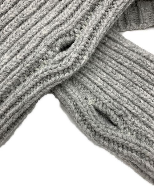 solamonat poche（ソラモナ ポッシェ）SOLAMONAT POCHE (ソラモナ ポッシェ) SOLAMONAT POCHE　ショート丈ニット グレー サイズ:FREEの古着・服飾アイテム