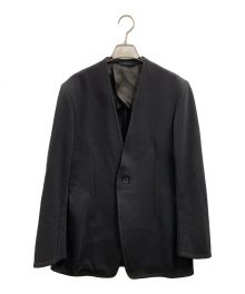 RAINMAKER（レインメーカー）の古着「ストレッチ ノーカラージャケット」｜ブラック