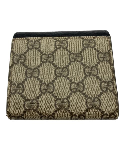 GUCCI（グッチ）GUCCI (グッチ) 2つ折り財布 ブラック×ブラウンの古着・服飾アイテム
