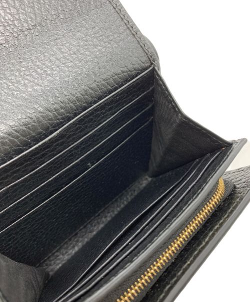 GUCCI（グッチ）GUCCI (グッチ) 2つ折り財布 ブラック×ブラウンの古着・服飾アイテム