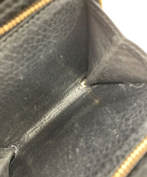 GUCCI（グッチ）GUCCI (グッチ) 2つ折り財布 ブラック×ブラウンの古着・服飾アイテム