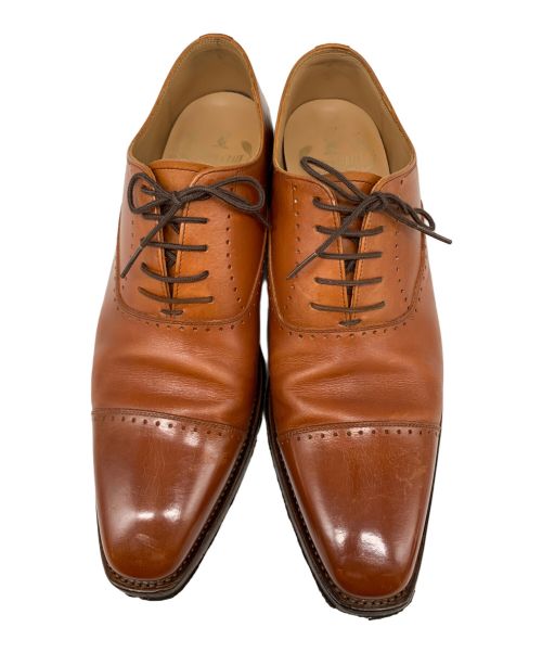 SCOTCH GRAIN（スコッチグレイン）SCOTCH GRAIN (スコッチグレイン) ストレートチップシューズ ブラウン サイズ:25.5ｃｍの古着・服飾アイテム