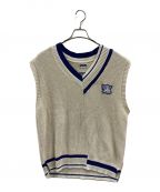 90909090）の古着「ニットベスト」｜ベージュ×ブルー