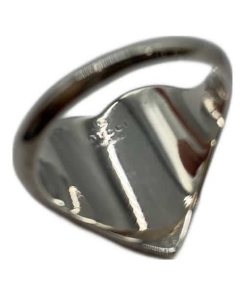 GUCCI（グッチ）GUCCI (グッチ) エナメルハートリング レッド×シルバー サイズ:12号の古着・服飾アイテム