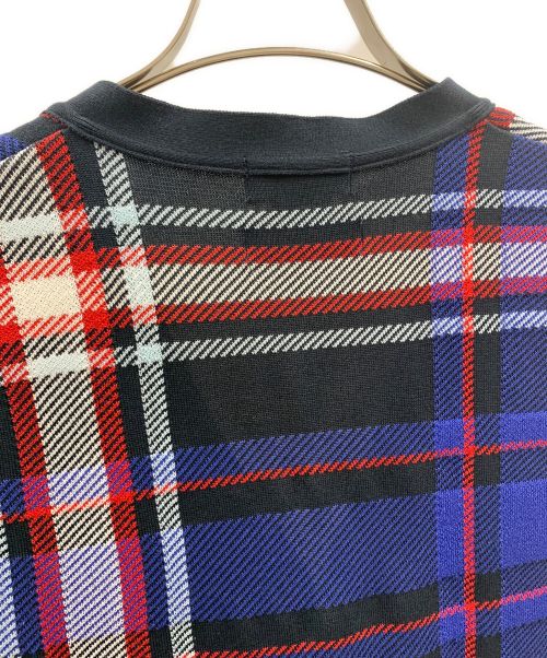 MUNSING WEAR（マンシングウェア）MUNSING WEAR (マンシングウェア) Kinloch Anderson (キンロックアンダーソン) MUNSING WEAR　Kinloch Anderson　チェックニットベスト ブルー×レッド サイズ:LLの古着・服飾アイテム