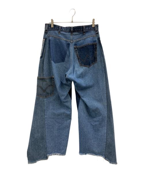 LIAM HODGES（リアムホッジス）LIAM HODGES (リアムホッジス) Liam Hodges パッチワークデニムパンツ インディゴ サイズ:Wの古着・服飾アイテム