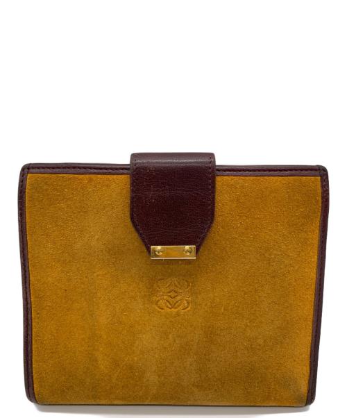 LOEWE（ロエベ）LOEWE (ロエベ) LOEWE　財布 ブラウン×ワインレッドの古着・服飾アイテム