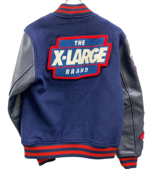 X-LARGE（エクストララージ）X-LARGE (エクストララージ) X-LARGE（エクストララージ）スタジャン ブルー×レッド サイズ:Mの古着・服飾アイテム
