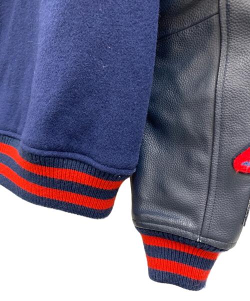 X-LARGE（エクストララージ）X-LARGE (エクストララージ) X-LARGE（エクストララージ）スタジャン ブルー×レッド サイズ:Mの古着・服飾アイテム