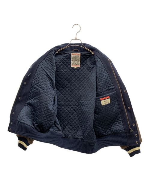 AVIREX（アヴィレックス）AVIREX (アヴィレックス) スタジャン ブラウン×ブラック サイズ:Mの古着・服飾アイテム