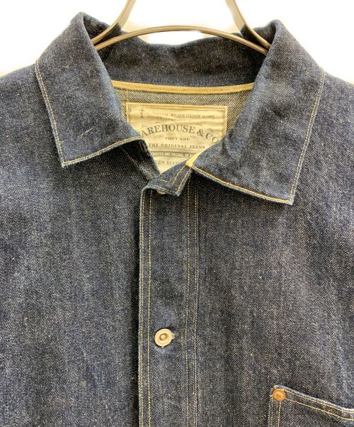 WAREHOUSE（ウエアハウス）WAREHOUSE (ウエアハウス) WAREHOUSE　シャツジャケット インディゴ サイズ:Mの古着・服飾アイテム