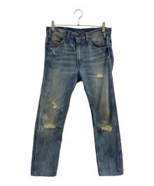 LEVI'S（リーバイス）の古着「LEVI'S　ダメージ加工デニムパンツ」｜インディゴ