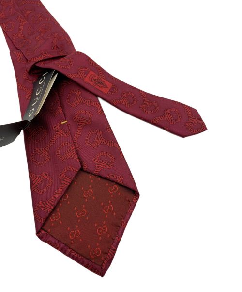 GUCCI（グッチ）GUCCI (グッチ) ネクタイ ワインレッド サイズ:記載無の古着・服飾アイテム