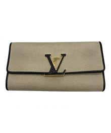 LOUIS VUITTON（ルイ ヴィトン）の古着「財布」｜ベージュ×ブラック