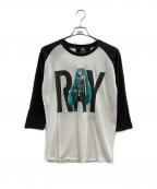 BUMP OF CHICKEN×初音ミクコラボT 2014バンプ オブ チキン）の古着「BUMP OF CHICKEN×初音ミクコラボT 2014 Tシャツ」｜ブラック×ホワイト