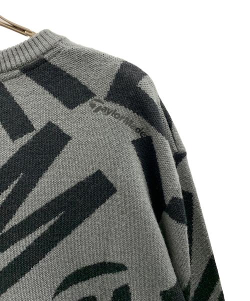 TaylorMade（テーラーメイド）TaylorMade (テーラーメイド) TaylorMade　TMクルーセーター グレー×ブラックの古着・服飾アイテム