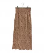 Nobleノーブル）の古着「Noble リバーレーススカート」｜ピンク