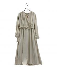 anuans（アニュアンス）の古着「anuans　スリットスリーブワンピース」｜ベージュ