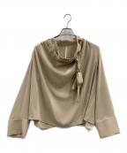 Nobleノーブル）の古着「Noble　長袖ブラウス」｜ベージュ