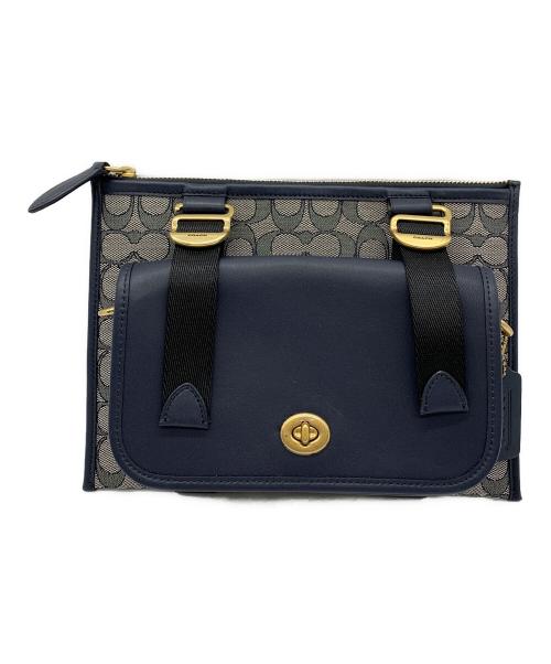 COACH（コーチ）COACH (コーチ) COACH　マルチファンクション グレー×ネイビーの古着・服飾アイテム