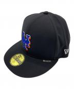 New Era×NEW YORK METSニューエラ×）の古着「New Era　NEW YORK METS　キャップ」｜ブラック