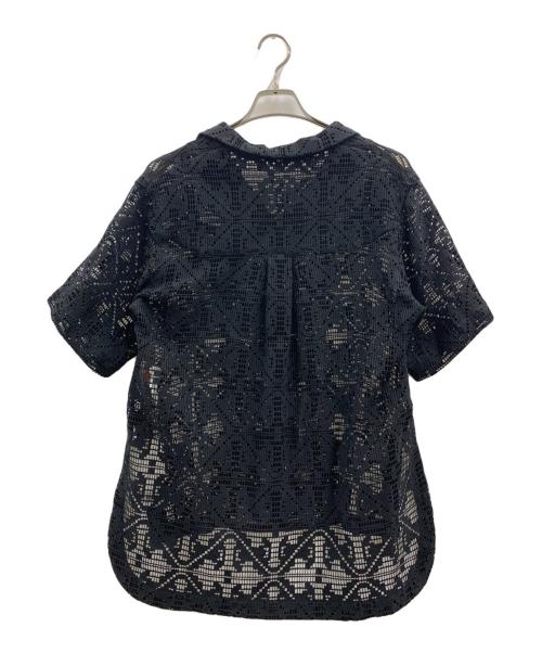 MAISON SPECIAL（メゾンスペシャル）MAISON SPECIAL (メゾンスペシャル) MAISON SPECIAL　バスケットレースオープンカラーシャツ ブラック サイズ:FREE 未使用品の古着・服飾アイテム