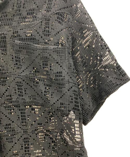 MAISON SPECIAL（メゾンスペシャル）MAISON SPECIAL (メゾンスペシャル) MAISON SPECIAL　バスケットレースオープンカラーシャツ ブラック サイズ:FREE 未使用品の古着・服飾アイテム