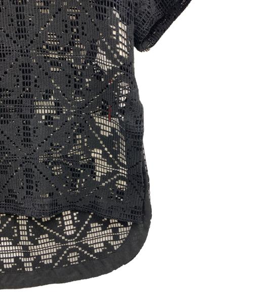 MAISON SPECIAL（メゾンスペシャル）MAISON SPECIAL (メゾンスペシャル) MAISON SPECIAL　バスケットレースオープンカラーシャツ ブラック サイズ:FREE 未使用品の古着・服飾アイテム