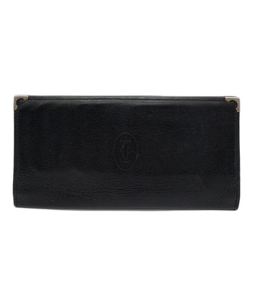 Cartier（カルティエ）Cartier (カルティエ) Cartier　長財布 ブラック×ボルドーの古着・服飾アイテム