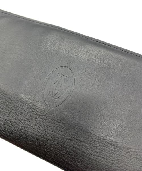 Cartier（カルティエ）Cartier (カルティエ) Cartier　長財布 ブラック×ボルドーの古着・服飾アイテム