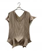 ISSEY MIYAKEイッセイミヤケ）の古着「ISSEY MIYAKE　プリーツブラウス」｜ブラウン