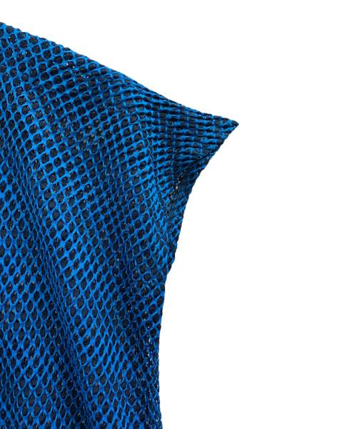 ISSEY MIYAKE me（イッセイ ミヤケ ミー）ISSEY MIYAKE me (イッセイ ミヤケ ミー) ISSEY MIYAKE me　メッシュワンピース ブルー サイズ:FREEの古着・服飾アイテム