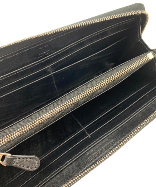 Whitehouse Cox（ホワイトハウスコックス）Whitehouse Cox (ホワイトハウスコックス) Whitehouse Cox　ラウンドファスナー財布 ブラックの古着・服飾アイテム