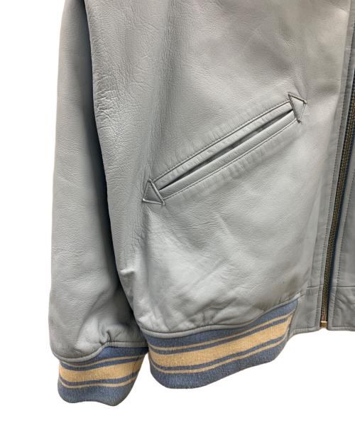 AVIREX（アヴィレックス）AVIREX (アヴィレックス) バーシティー シグネチャー レザージャケット スカイブルー サイズ:2XLの古着・服飾アイテム