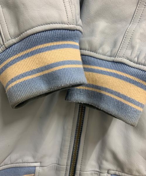 AVIREX（アヴィレックス）AVIREX (アヴィレックス) バーシティー シグネチャー レザージャケット スカイブルー サイズ:2XLの古着・服飾アイテム