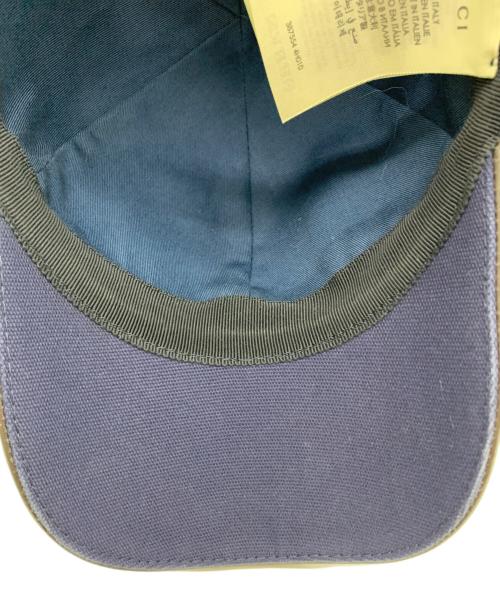 GUCCI（グッチ）GUCCI (グッチ) GUCCI　キャップ ネイビー×レッドの古着・服飾アイテム