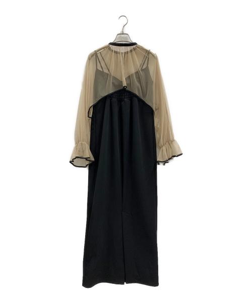 Ameri（アメリ）AMERI (アメリ) AMERI　セットアップワンピース ベージュ×ブラック サイズ:Mの古着・服飾アイテム