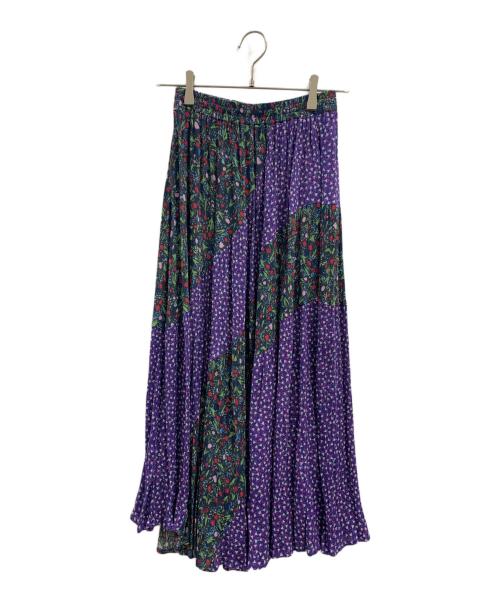 niko and（ニコアンド）niko and (ニコアンド) niko and　スカート パープル×グリーン サイズ:Mの古着・服飾アイテム