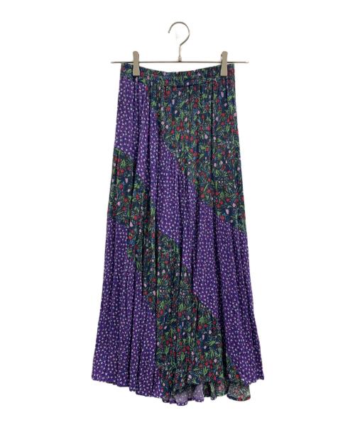 niko and（ニコアンド）niko and (ニコアンド) niko and　スカート パープル×グリーン サイズ:Mの古着・服飾アイテム